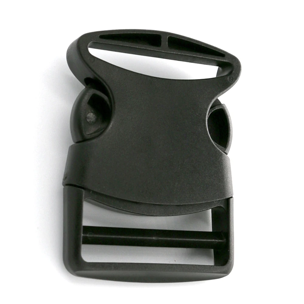 POM Tactical Webbing 51mm Button switch Plastic Side Curved Release Buckle For Backpack Luggage Straps Black