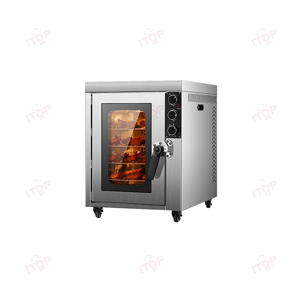 Commercial Hot Sale Small Stainless Steel Electric Chicken Roast Roasting Rotisserie Oven Griller Grill Machine Electric