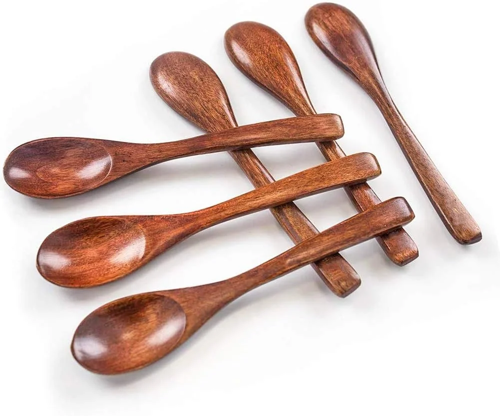 Solid Acacia Wood Serving Spoons for Mixing Stirring Kitchen Wooden tableware Wooden Cooking Spoon