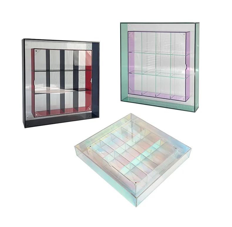 POP Blind Box Storage Display Rack Wall Frame Transparent Acrylic Doll Model Storage Display Box Stackable Dustproof Magnetic