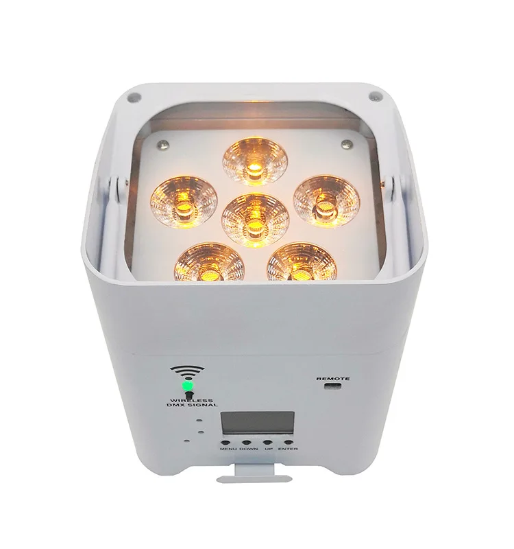 Wholesale 6x18W 6in1 RGB wireless battery LED lamp remote control mobile control tablet lamp stage wedding lights up lights