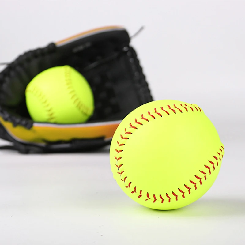 High Quality wholesale softball balls 12inch Optic yellow pvc leather high PK grade cork center softball With Hot sale