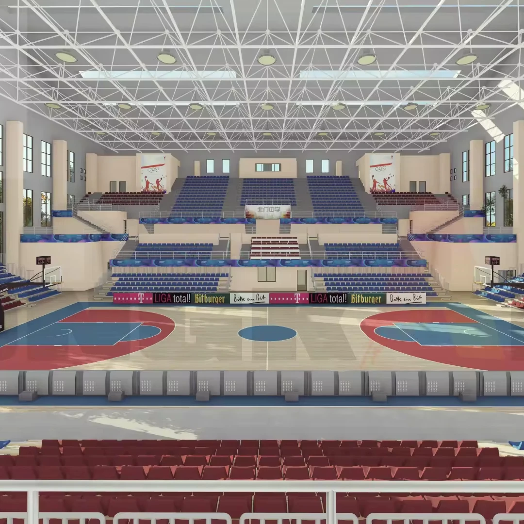 Fiba Indoor Approved Wood Basketball Sports Flooring Synthesis Wooden Court Tile Floor