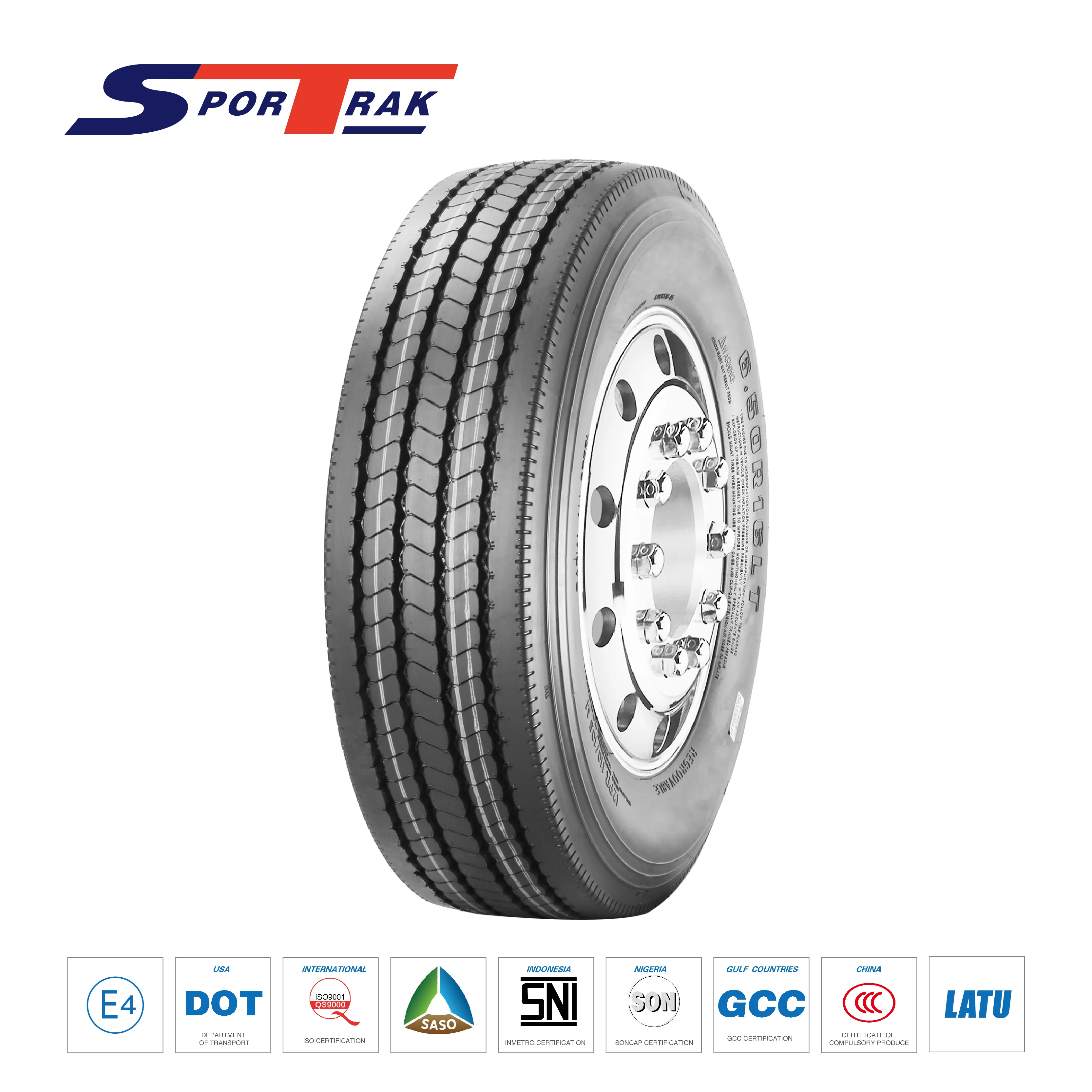 Chinese  tyre Manufacturer Radial Commercial Dump truck Tire TBR SPORTRAK BRAND 255/70R22.5 Truck TYRES