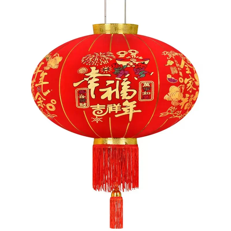 Hot sale New Year Red Chinese Traditional Silk Lantern Outside Festival Red Lantern