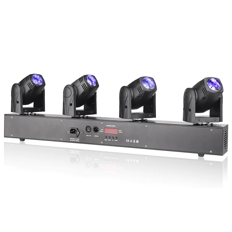 Baisun brand Nightclub Sharpy Dj Equipment 4pcs 10W RGBW 4in1 LED Beam Moving Head Light