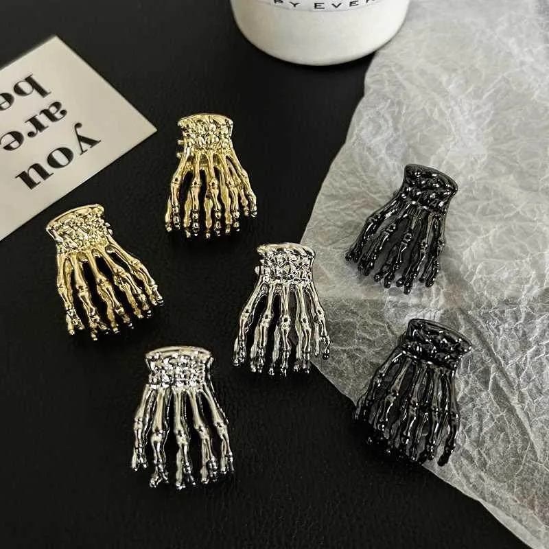 Skull Hairpin Golden Halloween Hair Accessories Hair Claws Girls Cute Styling Hair Clips Fashion Headwear Crab Accessories