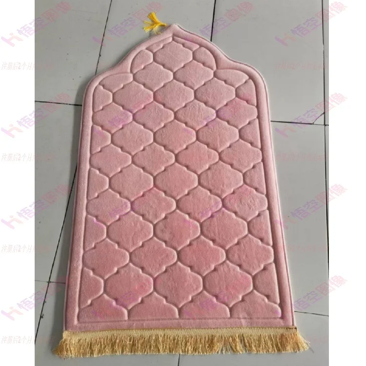 Sponge Embossed Prayer Padded Prayer Mat Portable Thick Washable Muslim Sajadah Worship Prayer Mats