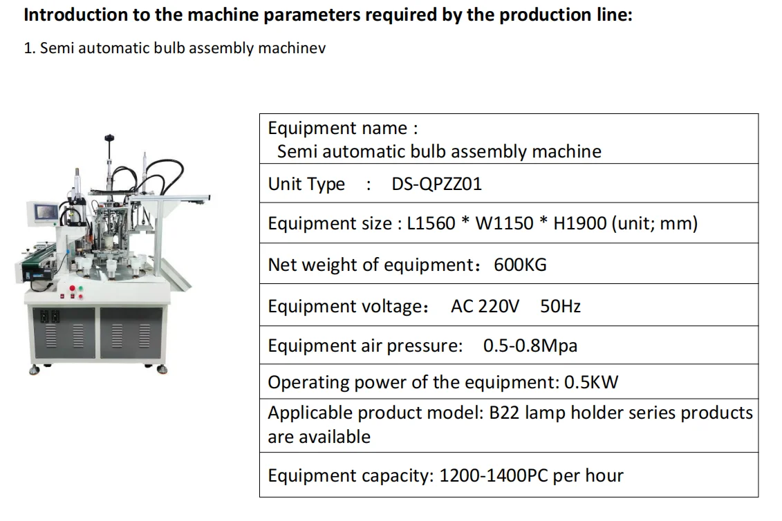 led bulb semi automatic production line   LED bulb assembly line   LED light making machine