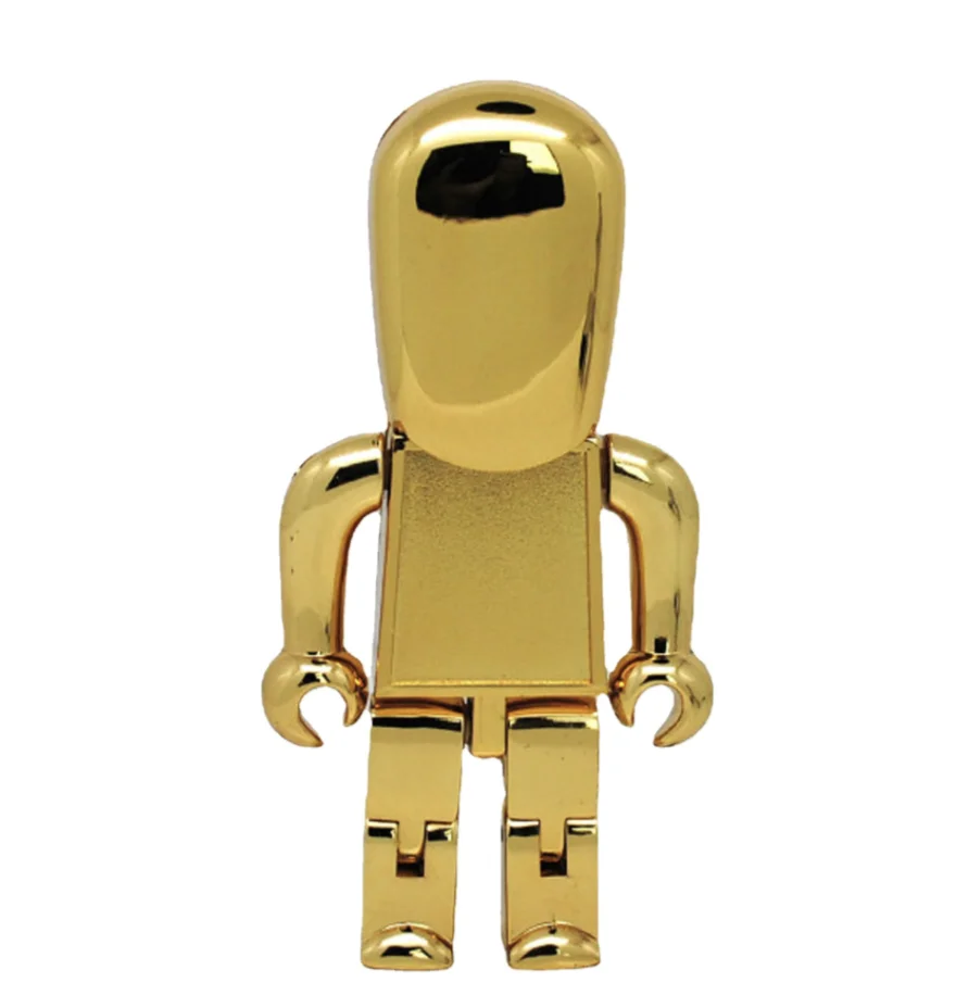 Gift Tin Box Packed Rosy Gold People USB Drive USB Stick 4gb 8gb 16gb 32gb 64gb, Robot pen drive, robot USB key