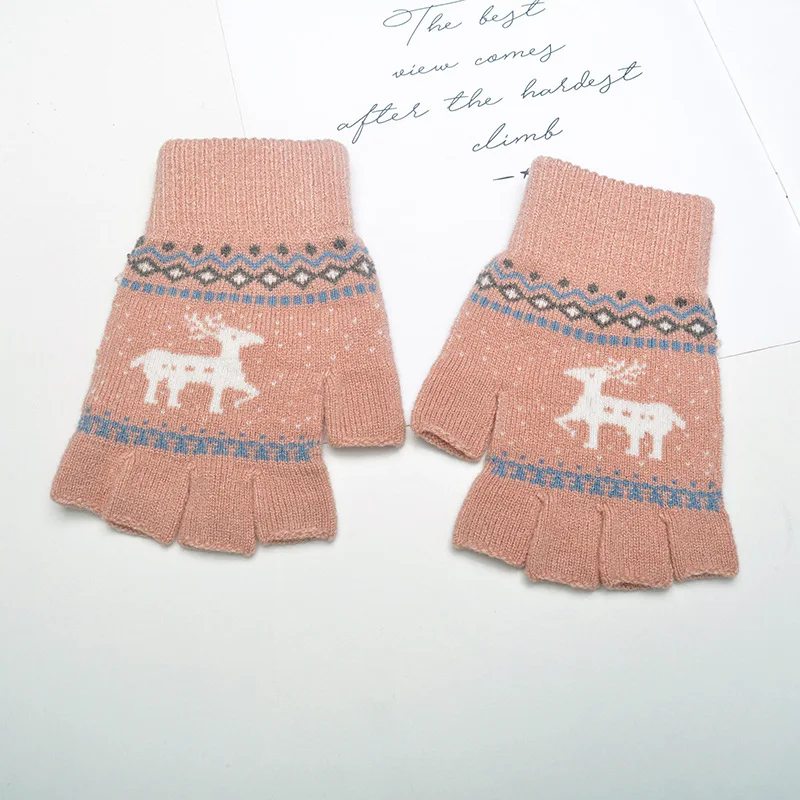 Hot Sale Daily Winter Touch Screen Warm Knitted Mitten Without Fingers