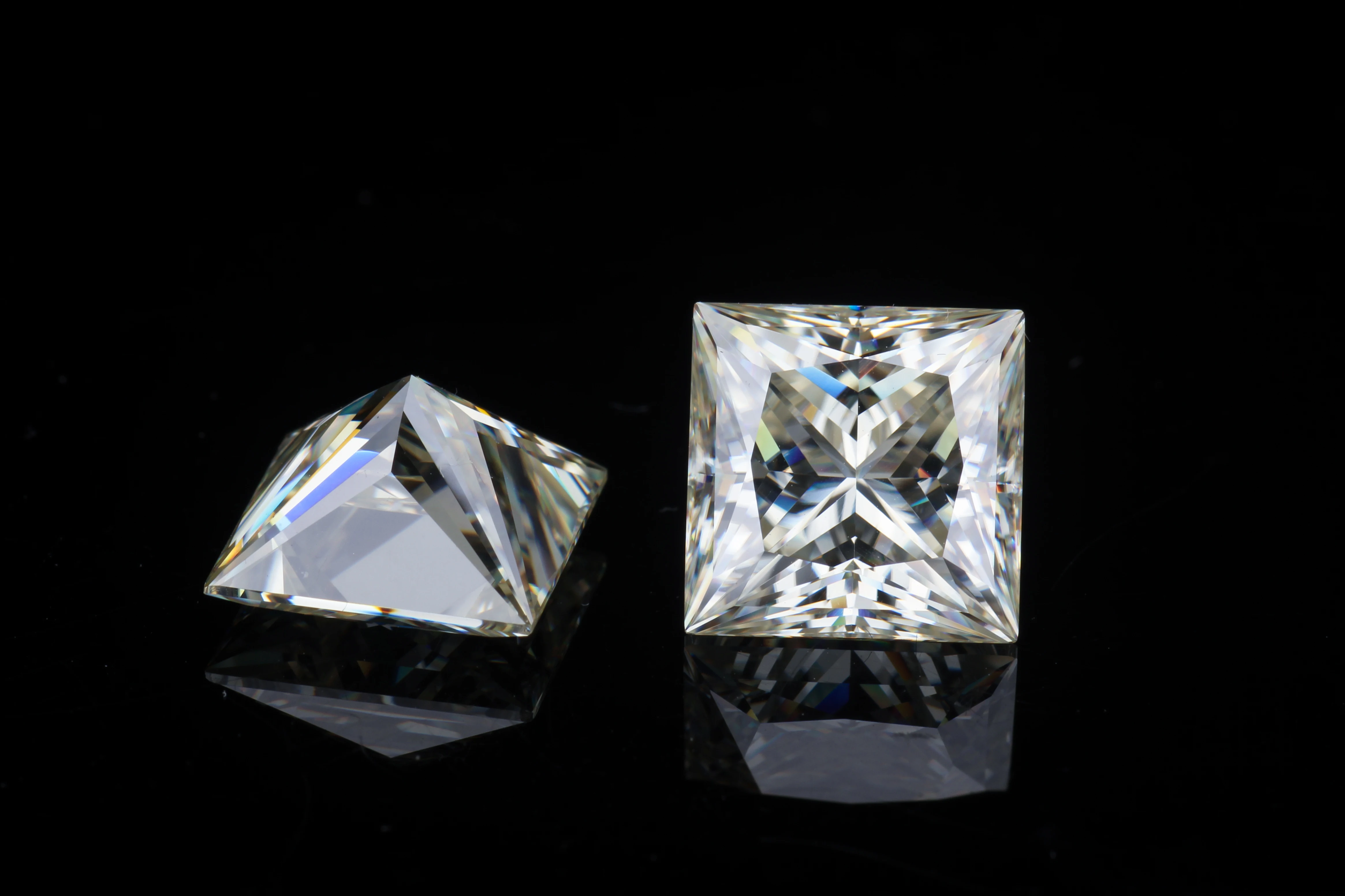 Ready to Ship Pass Diamond Tester Loose Synthetic Moissanite 3CT  DEF White VVS Princess Cut Moissanite