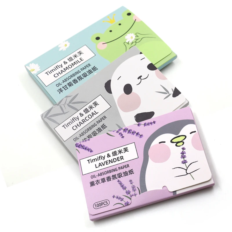 Blotting paper face oil absorbing natural oil-absorbing paper custom logo facial oil absorbent paper