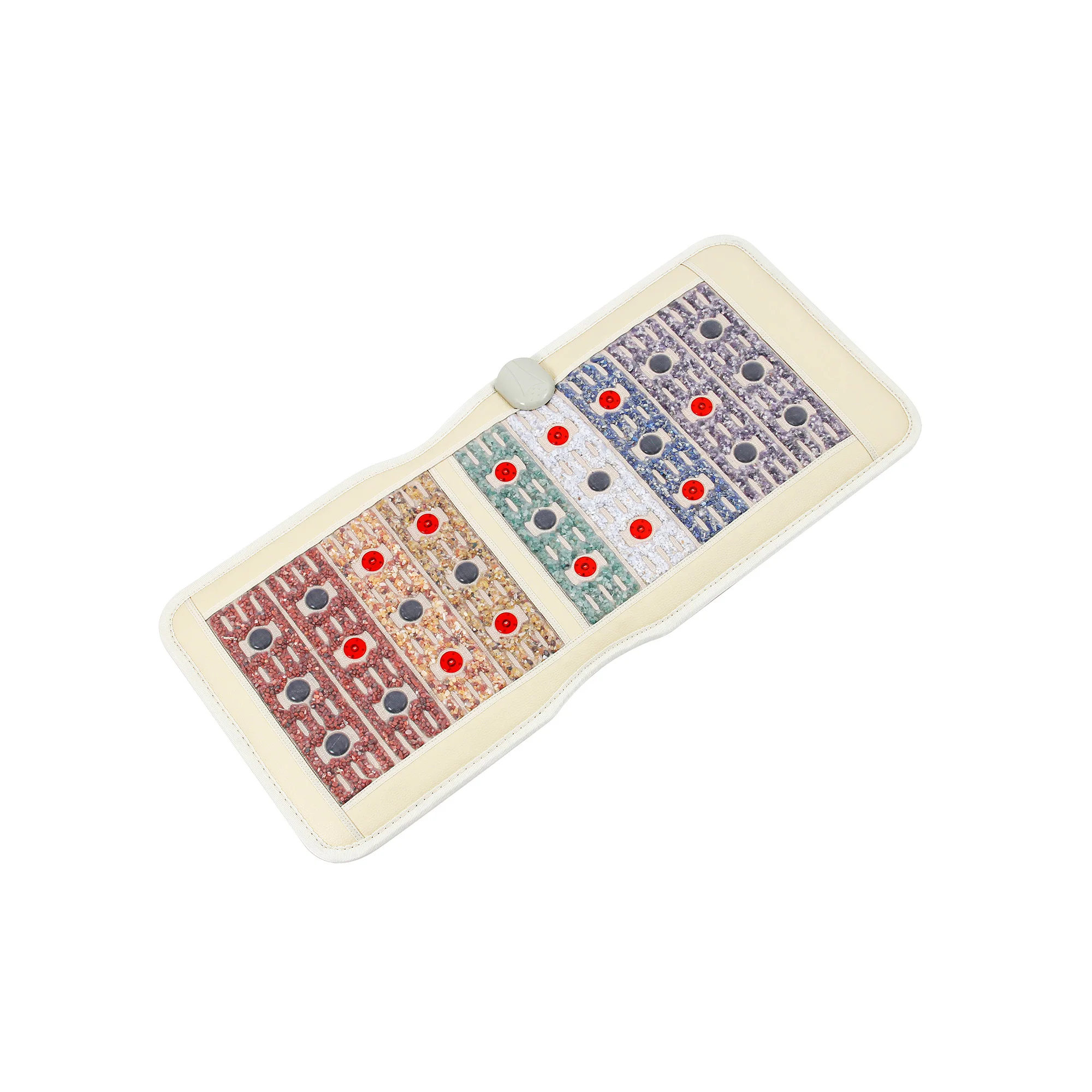 1-99 hz 7-10 gemstones negative ion pemf therapy mat magnetic far infrared heating amethyst heat mat pad