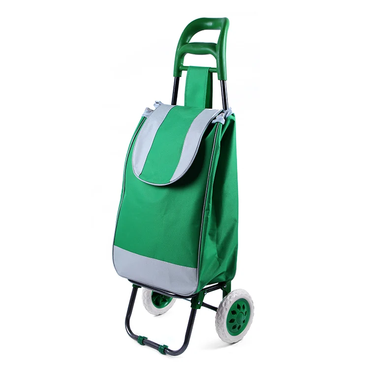 Coloful bags popular Two wheels foldable shopping cart