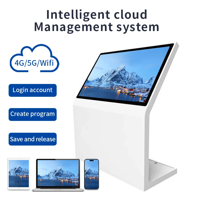 ZCLH наклонная плоскость сенсорный запрос все-в-одном машина Android/Windows 21 5/32/43/55 дюймов экран внутренний киоск для самообслуживания