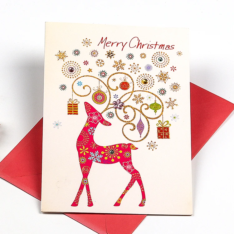 Подарочная открытка с рождественской елкой на заказ поздравительные открытки ручной работы