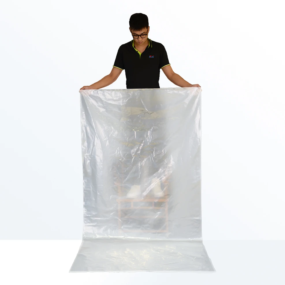 Professional Customization Big Size Clear Ldpe Bag PE flat pocket Heat Seal Plastic box Mattress Moving Bag Polythene Dust Bags