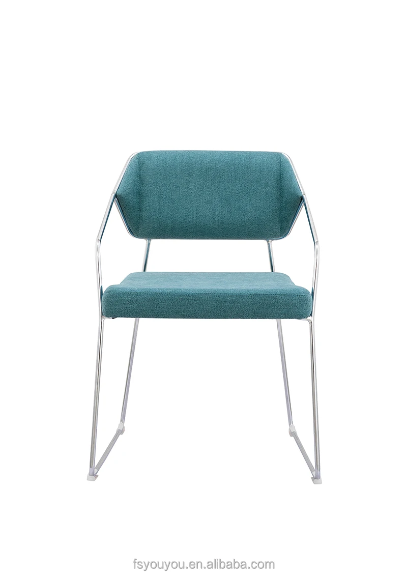 Modern Nordic Chrome white Pu leather Vintage Style Restaurant Chair Metal Leg armchair reception Dining Room Chair