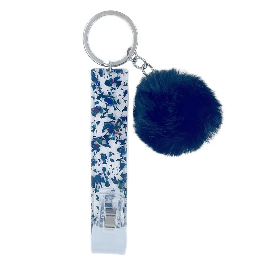 Hot Selling ATM Card Clip Keychain Card Puller key holder Credit Card Grabber For Long Nails