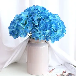 5 Heads Fake Hydrangea Silk Flowers for Wedding Centerpieces Bouquets DIY Floral Decor Home Decoration with Stems