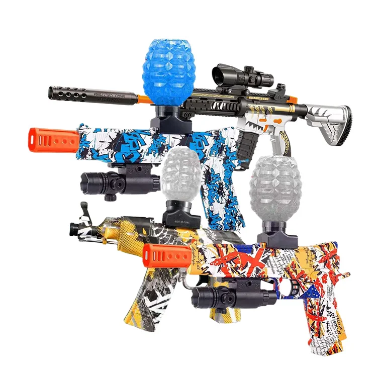 M416 P90 Akm47 Water Gel Beads Blaster Outdoor Toy Gel Water Ball Gun Bullet Gel Blaster Gun Electric