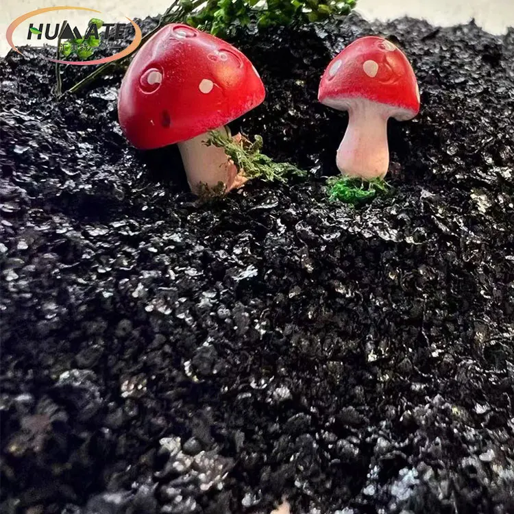 Ningxia Humate foliar flower and fruit spray fertilizer humic acid China trade potassium humate shiny flakes