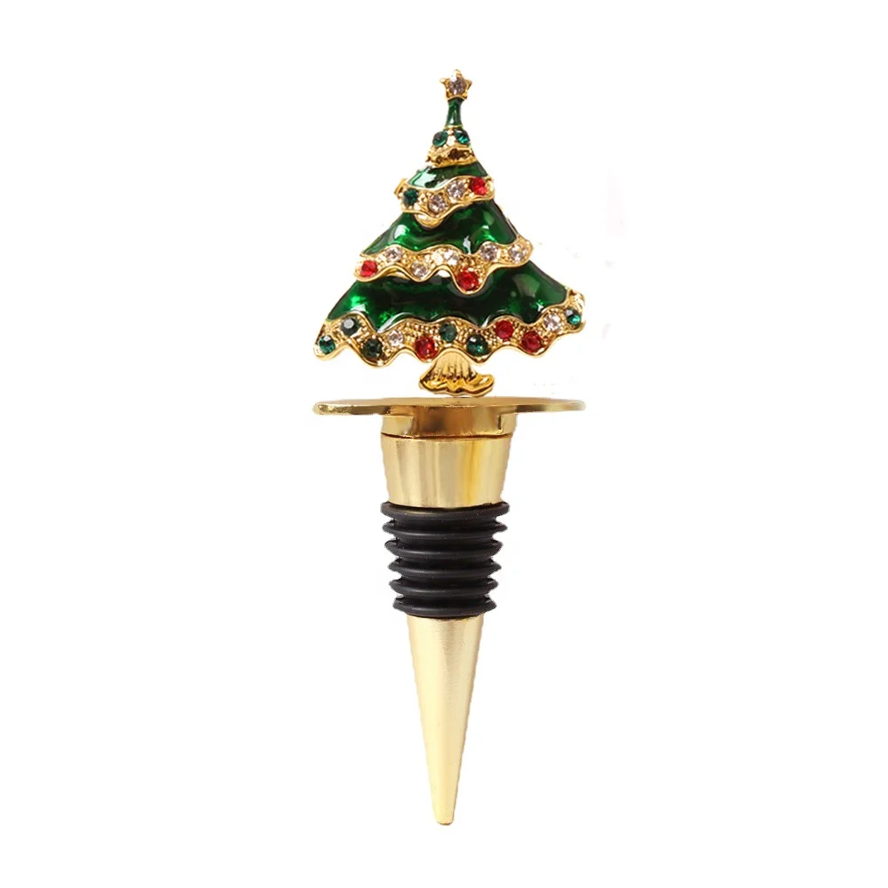 New bar tools Creative Metal Alloy Red Wine Stopper Christmas Gift Snowflake Wine Stopper Party Favors Deer Wine Topper Stopper