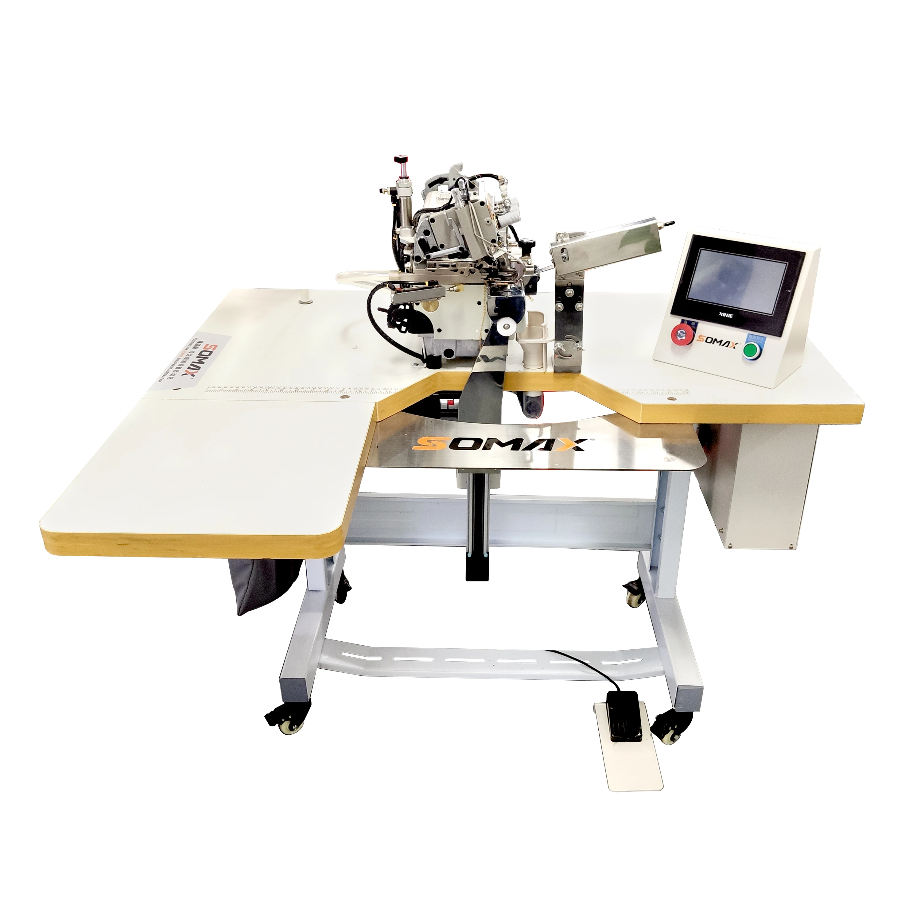 Quanzhou somax SM-02  Automatic Rib Cuff Attaching Machine for Sport Cuffs Rib Cuff Setting Machine