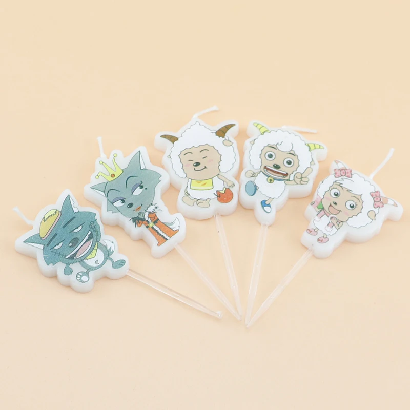 Hot Selling Chinese Cartoon Goat and Wolf Shaped Birthday Candles for Kids
