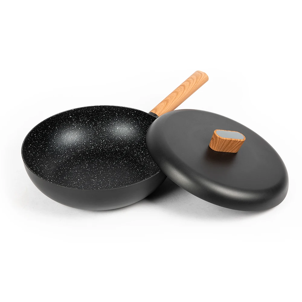 Modern Design Forged Aluminum Cookware Set with Non-Stick Coating Granite Kitchen Ware for Easy Cooking