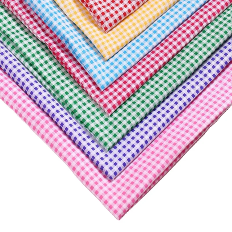 YNS Factory Direct Supply Custom Plaid Taffeta Fabric Printed Taffeta LiningFabric for Curtain Bedsheet