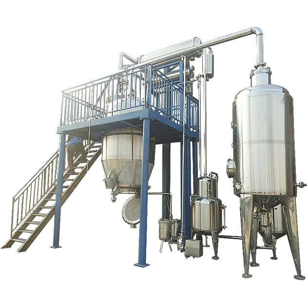 Thermal hot reflux soxhlet extraction and concentration tanks  for herb and plant