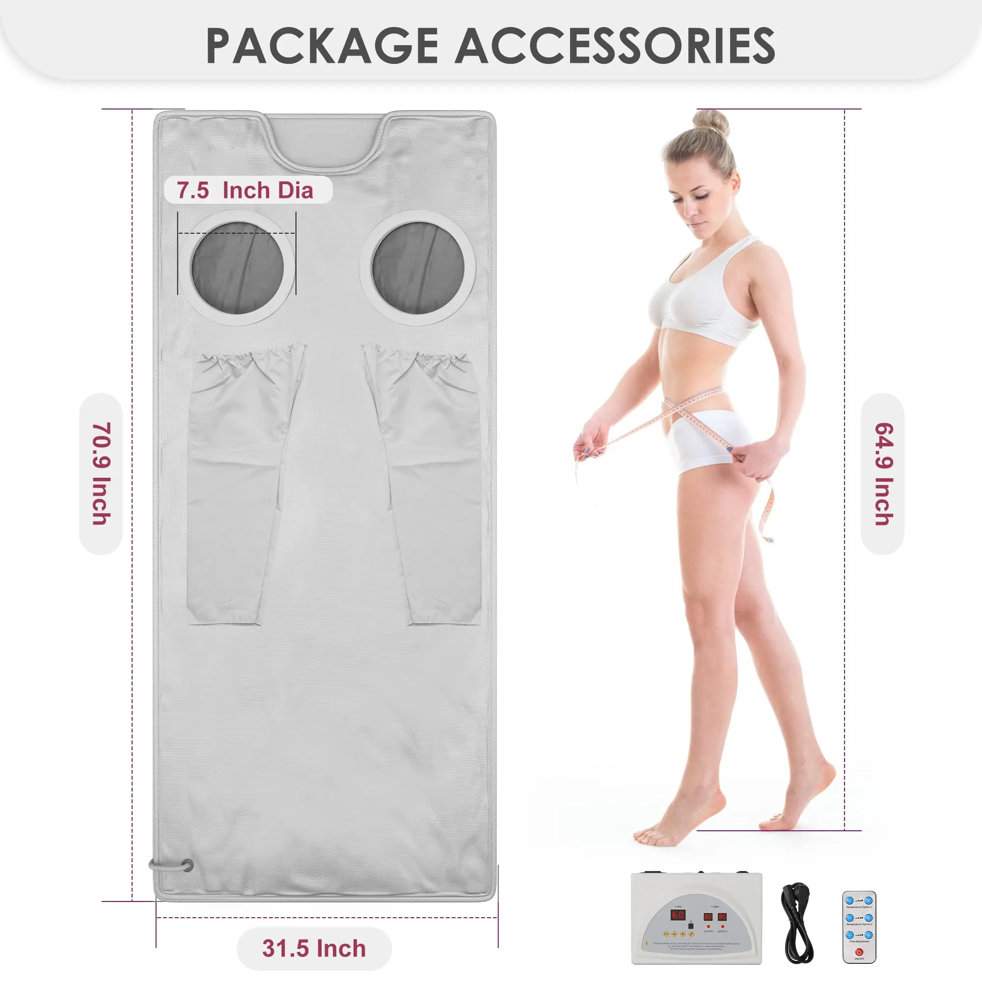Infrared Sauna Blanket for Detoxification Far Infrared Sauna Blanket Portable Sauna Blanket for Home Weight Loss and Detox