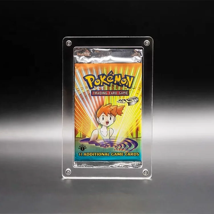 Акриловая бустерная упаковка Витрина коробка Pokemon карточная рамка держатель акриловая торговая карточка игровой дисплей