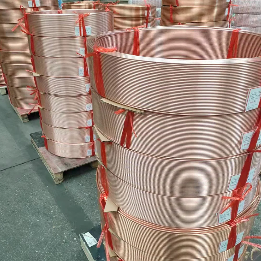 High Quality 99.95% Pure Copper Insulation Spiral Copper Tube For Air Conditioner