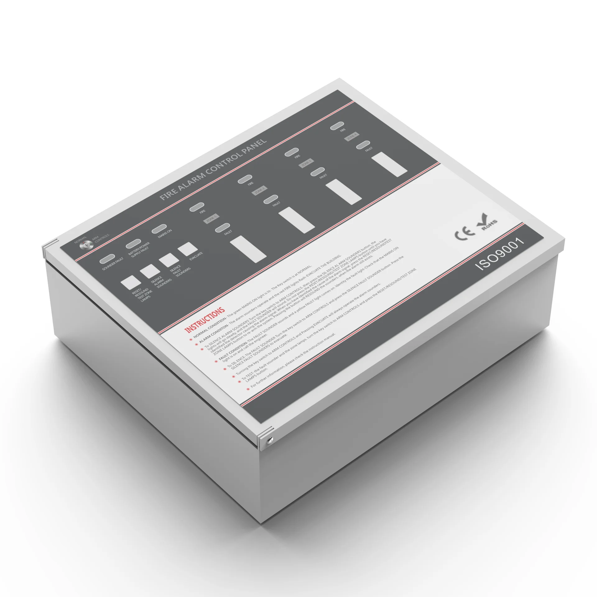 15 year EN Approval Shenzhen Factory 4 zones Conventional Fire Alarm Control Panel manufacture for fire fighting systems