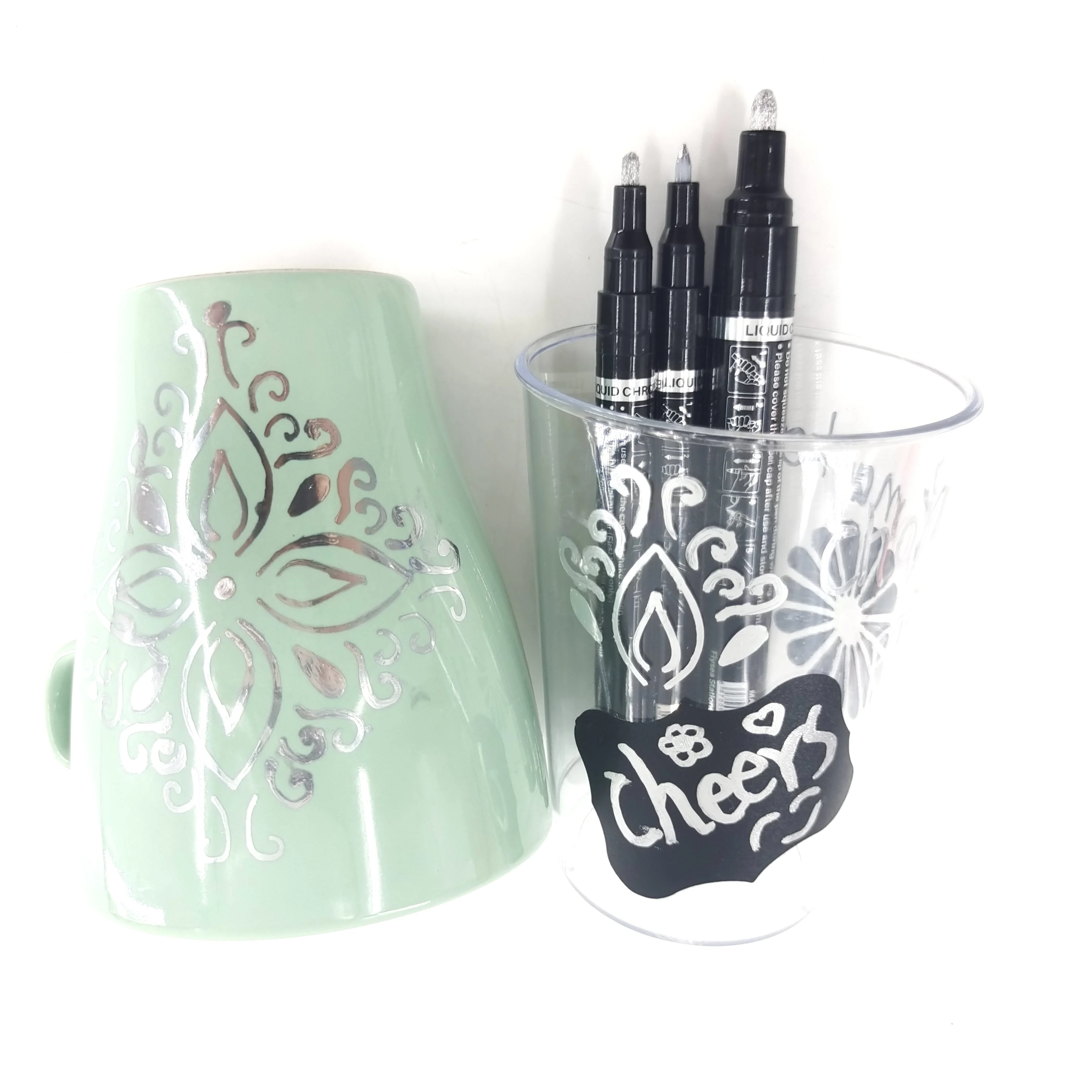 Highly Reflective For Smooth Surface 0.7/1/3mm Nib Mirror Effect Liquid Chrome Paint Marker