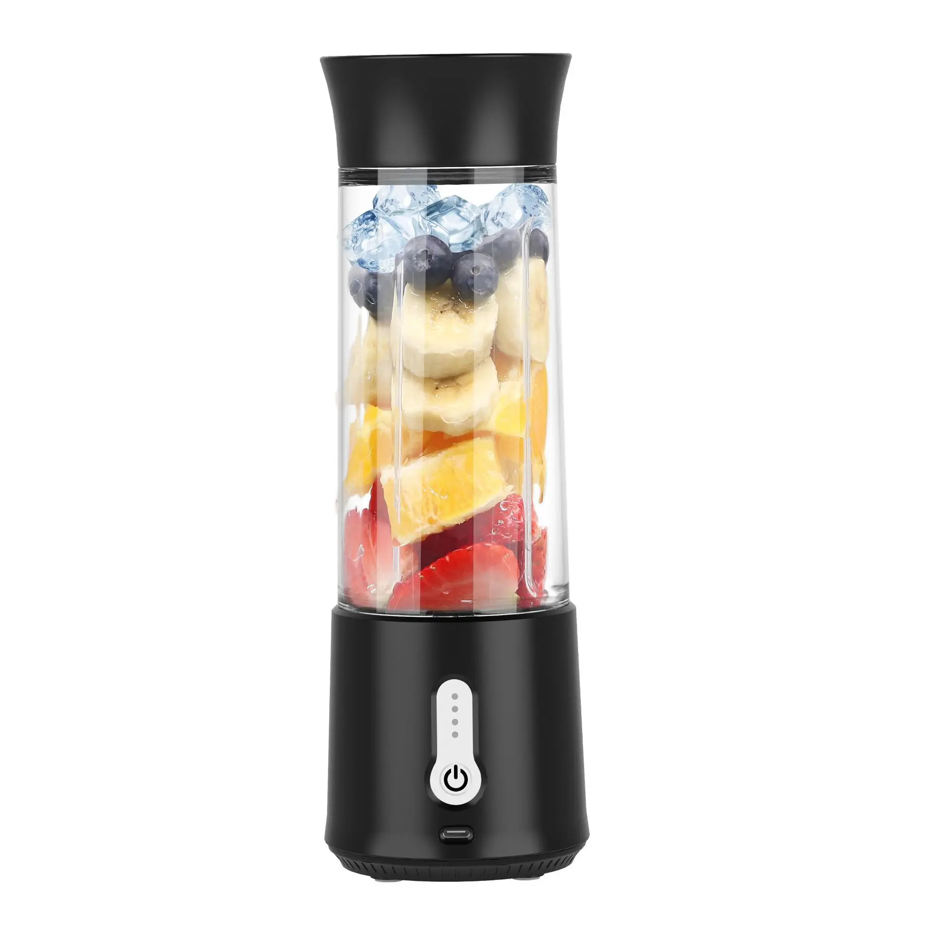 1 piece customize 500ML Usb Type-C BPA-FREE 6 blade with brush Mini 4000mAh Rechargeable LOW NOISE portable mixer Juicer