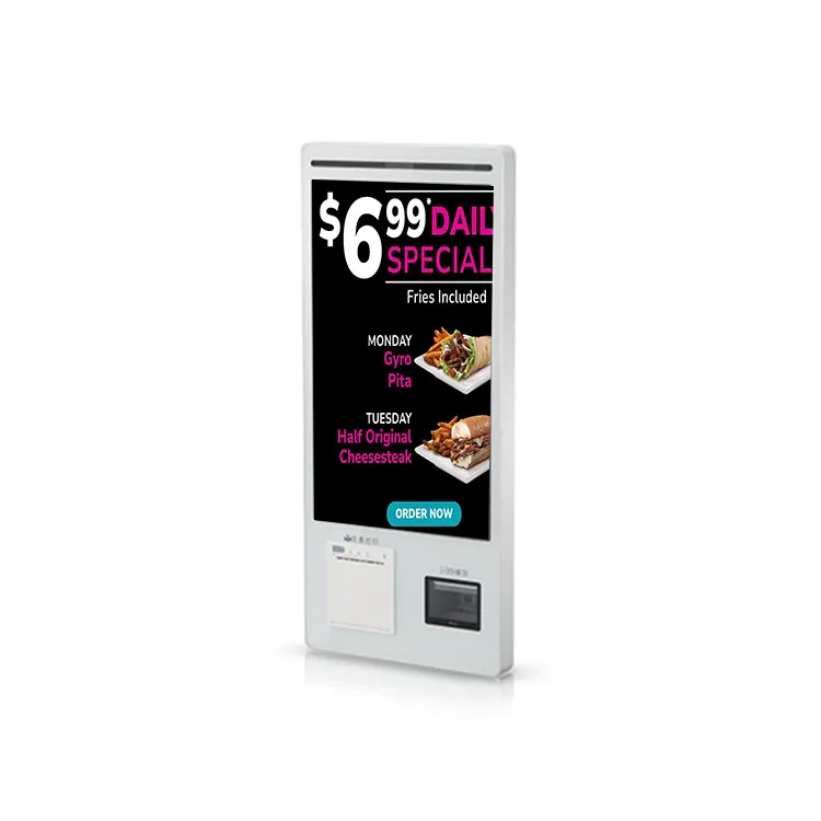 WUXIN Self Payment Kiosk 21.5 24 32 Inch Restaurant Automatic Touch Screen Unattended Ordering Machine Android /Win