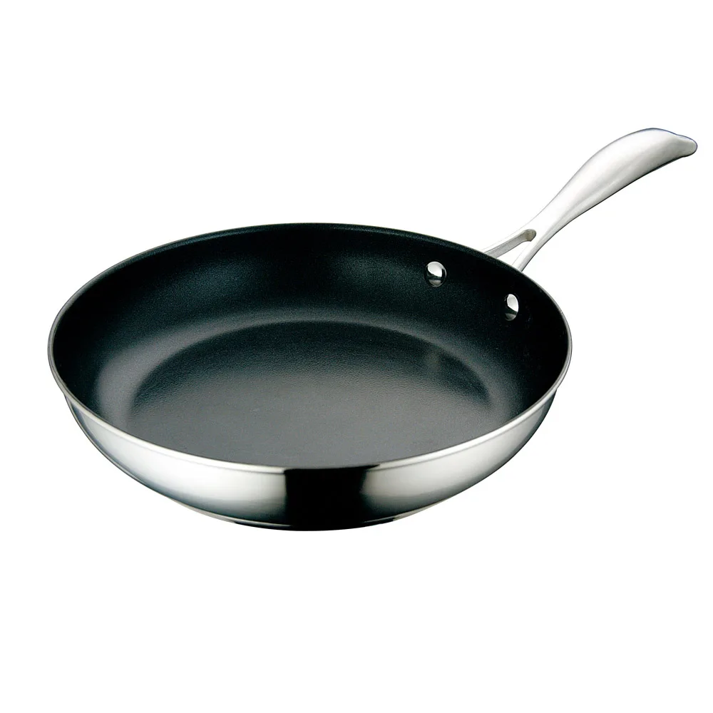 Factory Direct Supplier Kitchen Cookware Stainless Steel Frying Pan Deep Pan Wok Pan Frypan Nonstick with Manufacturer Price
