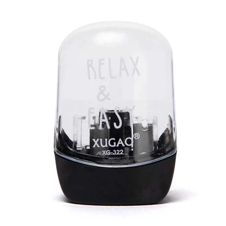 patent baby kid safe dome cute shape cheap plastic office school transparent double hole office double hole pencil sharpener