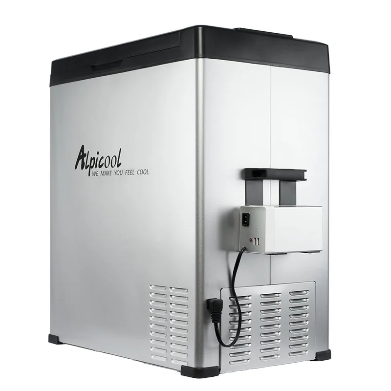 75L Portable Car Refrirator with Built-In Battery Freezer Cooling Mode 24V and 220V Volta Capacity Made by Abarth Traveller