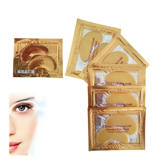 Private Label Moisturizing Whitening Anti-wrinkle Anti-puffiness Collagen Crystal Gold Eye Gel Mask