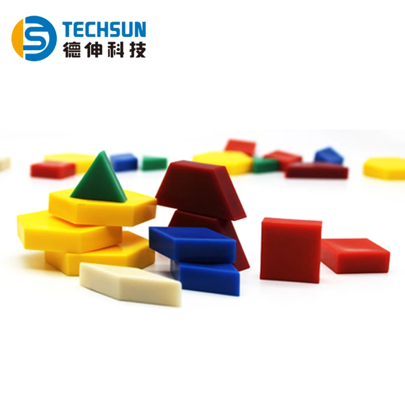 Educational toys 1cm pattern blocks plastic puzzle toy set of 250pcs geometrical shapes