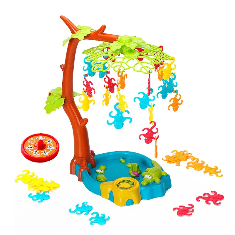 Hot Selling Kids Early Education Toy Desktop Party Games Funny Monkey Balance Climbing Tree Hang Toys