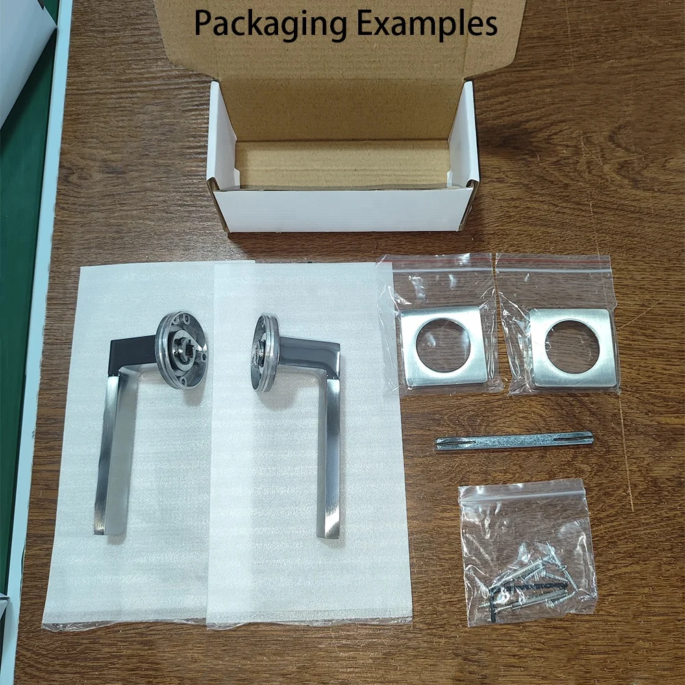 Bedroom zinc alloy handles,Factory direct sale customized door handles,Matt Black Nickel door lock handles