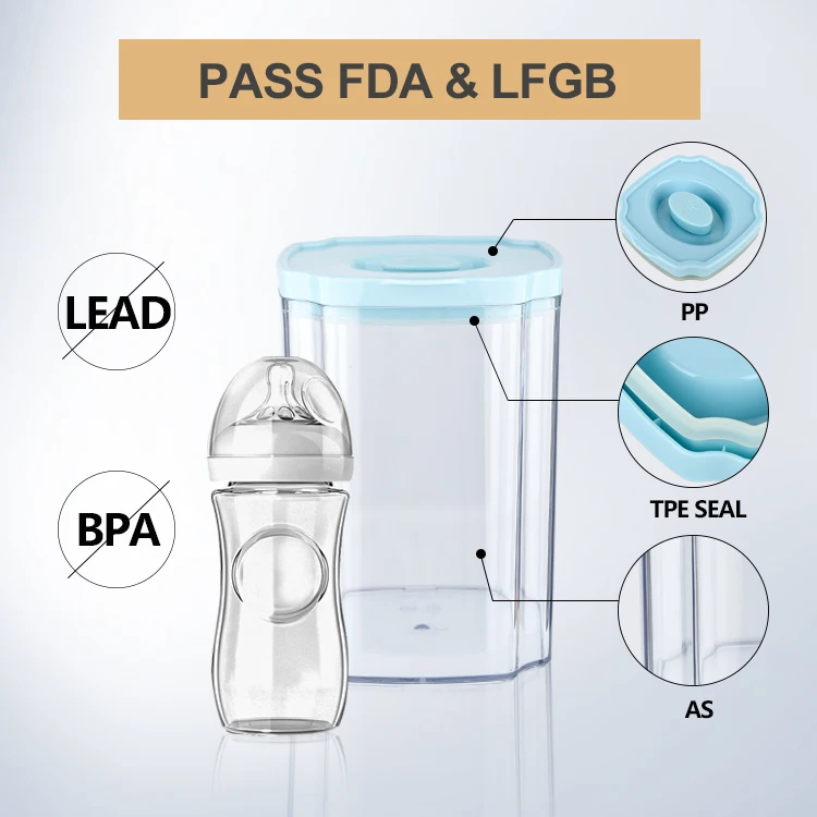 New arrival Kitchen Panrty Organizers Airtight Plastic Cereal Container Food Storage Container Set