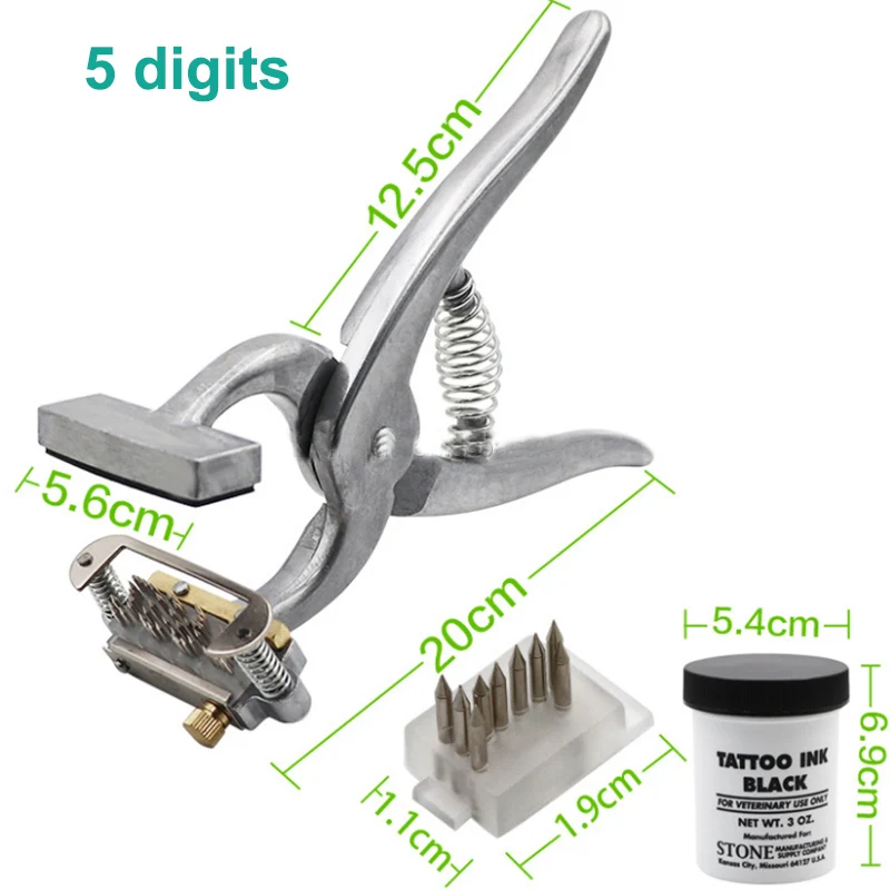 Машинки для татуировок с идентификацией животных аппликаторы маркировки плоскогубцы