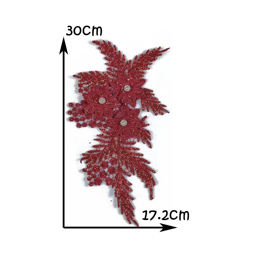 Multicolor Beaded Three-dimensional Flowers Sequined Rhinestone Cloth Stickers Decals Diy Collar Corsage Decoration